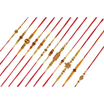 Handmade Rakhi Set of 12 for Brothers Raksha Bandhan