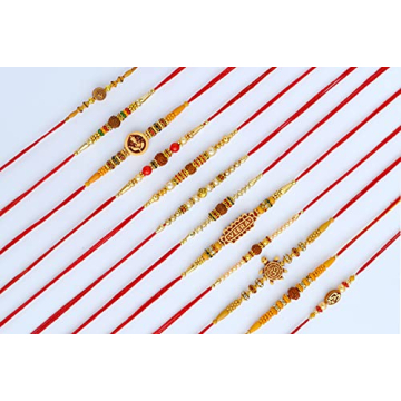 Handmade Rakhi Set of 12 for Brothers Raksha Bandhan