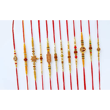 Handmade Rakhi Set of 12 for Brothers Raksha Bandhan