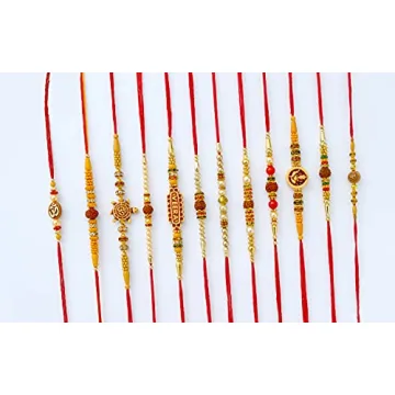 Handmade Rakhi Set of 12 for Brothers Raksha Bandhan
