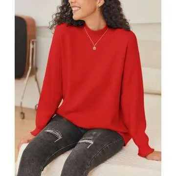 LuckyMore Womens Trendy Turtleneck Sweater for Fall