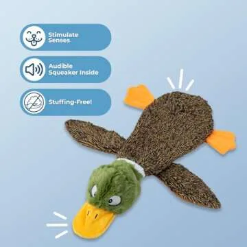 Best Pet Supplies 2-in-1 Stuffless Squeaky Dog Toys for Small to Large Pets