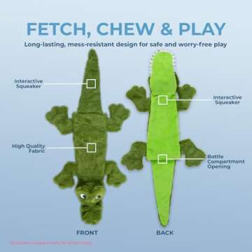 Best Pet Supplies Stuffless Squeaky Dog Toys for All Breeds