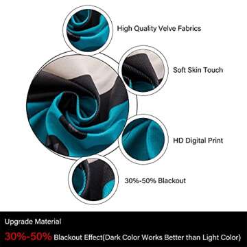 Erosebridal Palm Leaves Curtains Banana Leaves Window Curtain Monstera Hawaii Tropical Leaves Window...