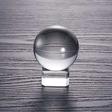 CHENGXINWENHUA Decorative Orbs for Bowls and Vases Set of 3，Diameter 3 Inch Crystal Sphere Ball, Camera Sphere and Photography Orb (Transparent Color)