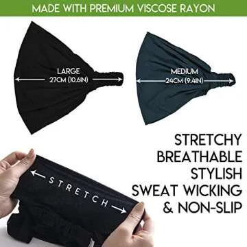 CHARM Brown Japanese Bandana Headbands for Men and Women – Comfortable Head Bands with Elastic Secure Snug Fit Ideal Runners Fitness Sports Football Tennis Stylish Lightweight M