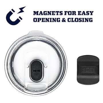 YETI Rambler 20 oz Tumbler, Stainless Steel, Vacuum Insulated with MagSlider Lid, Aquifer Blue