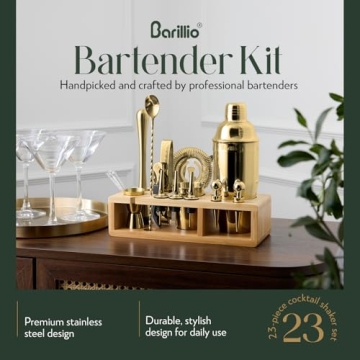 Barillio Gold Bartender Kit for Cocktail Enthusiasts