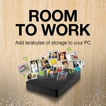 Seagate 5TB Portable Hard Drive for Easy Backup
