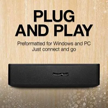Seagate 5TB Portable Hard Drive for Easy Backup
