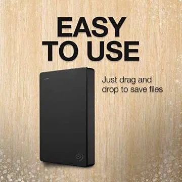 Seagate 5TB Portable Hard Drive for Easy Backup