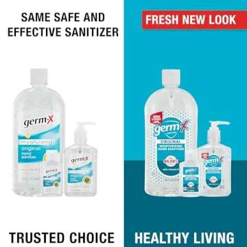 Germ-X Hand Sanitizer, Moisturizing Gel, 8 Fl Oz Pack of 12