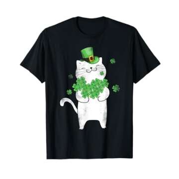 Cat Leprechaun T-Shirt for Cat Lovers - St. Patrick's Day