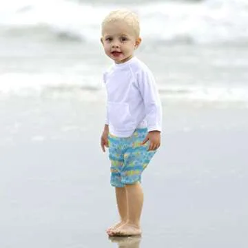 i play. by green sprouts baby girls Breatheasy Protection Shirt infant and toddler sun protective swimwear, White, 18-24 Months US