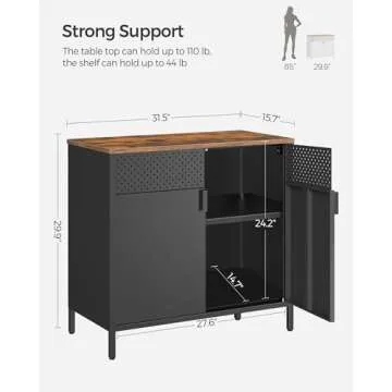SONGMICS Multifunctional Storage Cabinet - Stylish and Practical