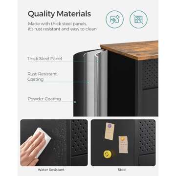 SONGMICS Multifunctional Storage Cabinet - Stylish and Practical