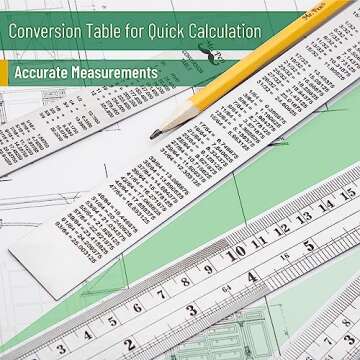 Mr. Pen Steel Rulers, 6, 8, 12, 14 inch Metal Rulers, Pack of 4