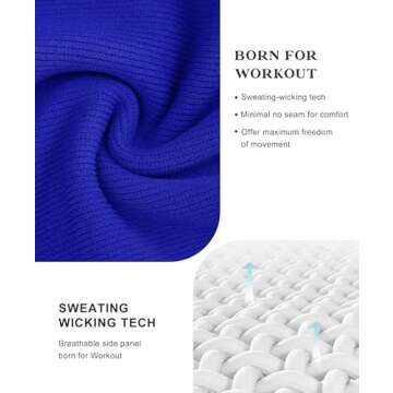 Popilush Jumpsuits for Women Long Sleeve Built-In Bra Square Neck Full Length Leggings Bodycon Stretch Workout Outfits