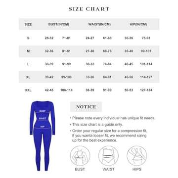 Popilush Jumpsuits for Women Long Sleeve Built-In Bra Square Neck Full Length Leggings Bodycon Stretch Workout Outfits