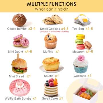 Moretoes Cookie Boxes 50pcs with Window for Treats and Gifts