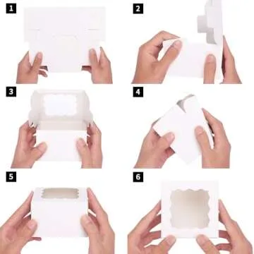 Moretoes Cookie Boxes 50pcs with Window for Treats and Gifts