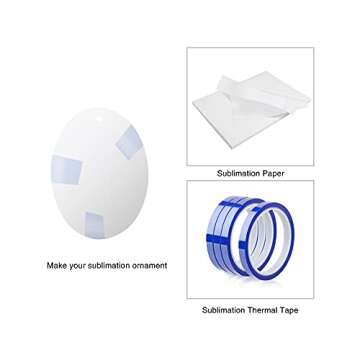 PYD Life 25 PCS Sublimation Blank Ornaments White Ceramic 3 Inch Oval with Gold String for Home Christmas DIY Crafting Personalized Decor Bulk