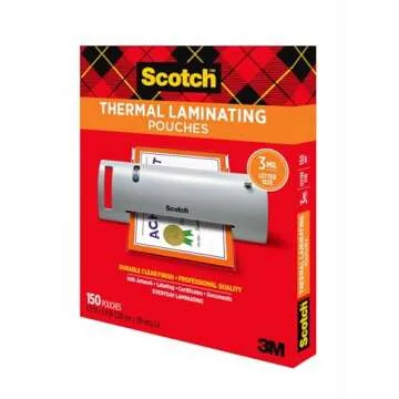 Scotch Thermal Laminating Pouches, Letter Size, 3 Mil, 150/Pack (TP3854-150)
