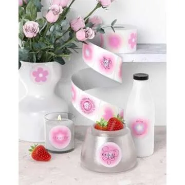 MUNBYN 2 Inch Pink Circle Thermal Labels, 6 Different Designs in 1 Roll, Round Thermal Label Stickers for Small Business, Logo Design, 750 Sheets/1 Roll