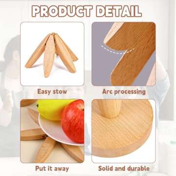 Wooden Trivets for Hot Dishes, Unique Kitchen Decor Set