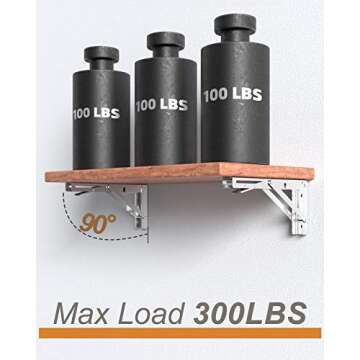 Durable 20-Inch Foldable Brackets for DIY Projects