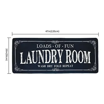 Stylish Non Slip Laundry Runner Rug - ROMAMIGO 20x47
