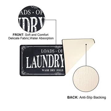 Stylish Non Slip Laundry Runner Rug - ROMAMIGO 20x47