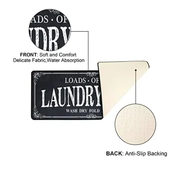 Stylish Non Slip Laundry Runner Rug - ROMAMIGO 20x47