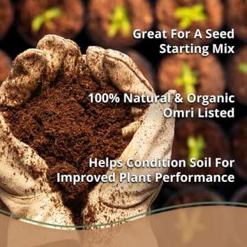 Coco Bliss Coco Coir Bricks (250gm Bricks, 10-Pack) - Organic Coco Coir for Plants - OMRI-Listed Coconut Coir for Plants - Coconut Coir Bricks - Coco Peat for Plants, Garden Soil, & Organic Mulch