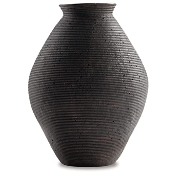 Signature Design by Ashley 17" Modern Distressed Polyresin Vase for Elegant Home Decor