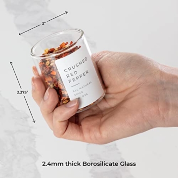 Bloomondo Glass Spice Jars with Labels: Stylish Pantry Storage
