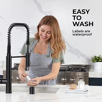 Bloomondo Glass Spice Jars with Labels: Stylish Pantry Storage