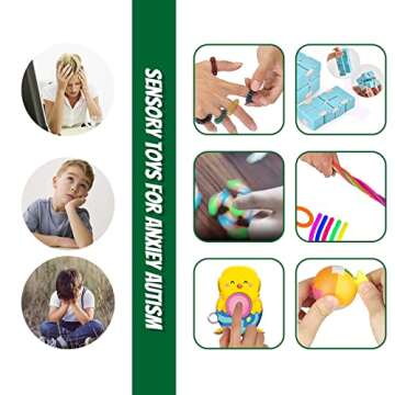 Fidget Toy Packs Sensory Fidget Toys Set for Boys, Girls, Kids, 25PCS Fidget Kit Box Figets Toys Sets Easter Basket Stuffers Easter Filler Gift Fidget Advent Calendars 2022 Toy for Kid