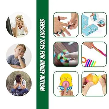 Fidget Toy Packs Sensory Fidget Toys Set for Boys, Girls, Kids, 25PCS Fidget Kit Box Figets Toys Sets Easter Basket Stuffers Easter Filler Gift Fidget Advent Calendars 2022 Toy for Kid