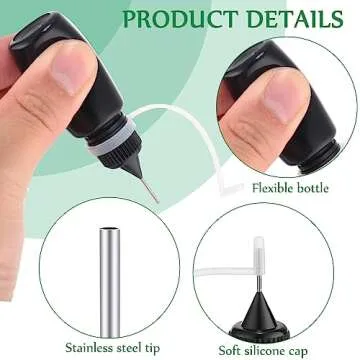 Zhehao 100 Pcs Needle Tip Glue Squeeze Bottles for Crafting