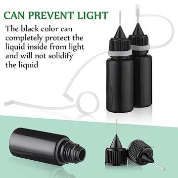 Zhehao 100 Pcs Needle Tip Glue Squeeze Bottles for Crafting