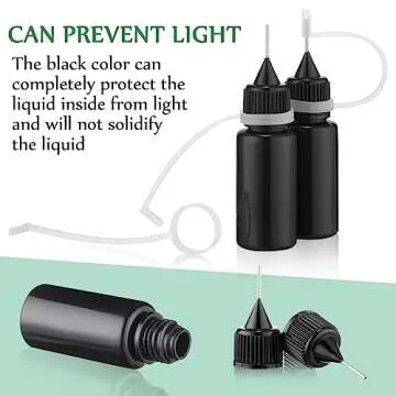 Zhehao 100 Pcs Needle Tip Glue Squeeze Bottles for Crafting