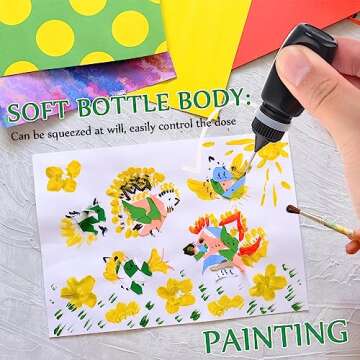 Zhehao 100 Pcs Needle Tip Glue Squeeze Bottles for Crafting