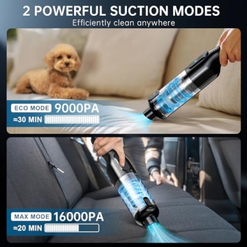Cordless Handheld Vacuum with 16000Pa Suction Power