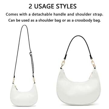 Shoulder Bags for Women Crossbody Bags Small White Purses Handbags Y2k Fashion