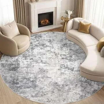 UERMEI Round Area Rug - Soft, Washable & Stylish