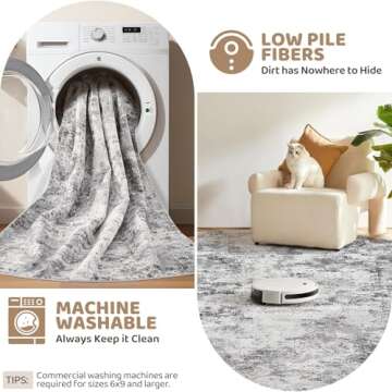 UERMEI Round Area Rug - Soft, Washable & Stylish