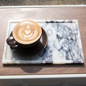 Genuine Marble Vanity Tray - Elegant Storage for Home Decor