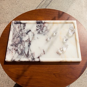 Genuine Marble Vanity Tray - Elegant Storage for Home Decor
