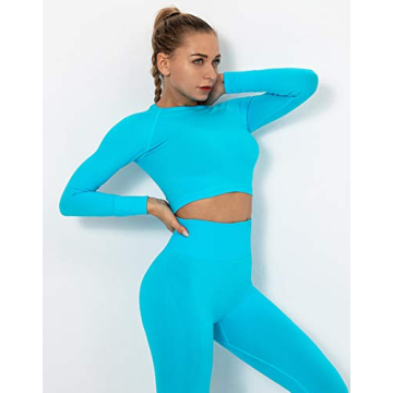Stylish MANIFIQUE Seamless Cropped Top for Yoga & Gym